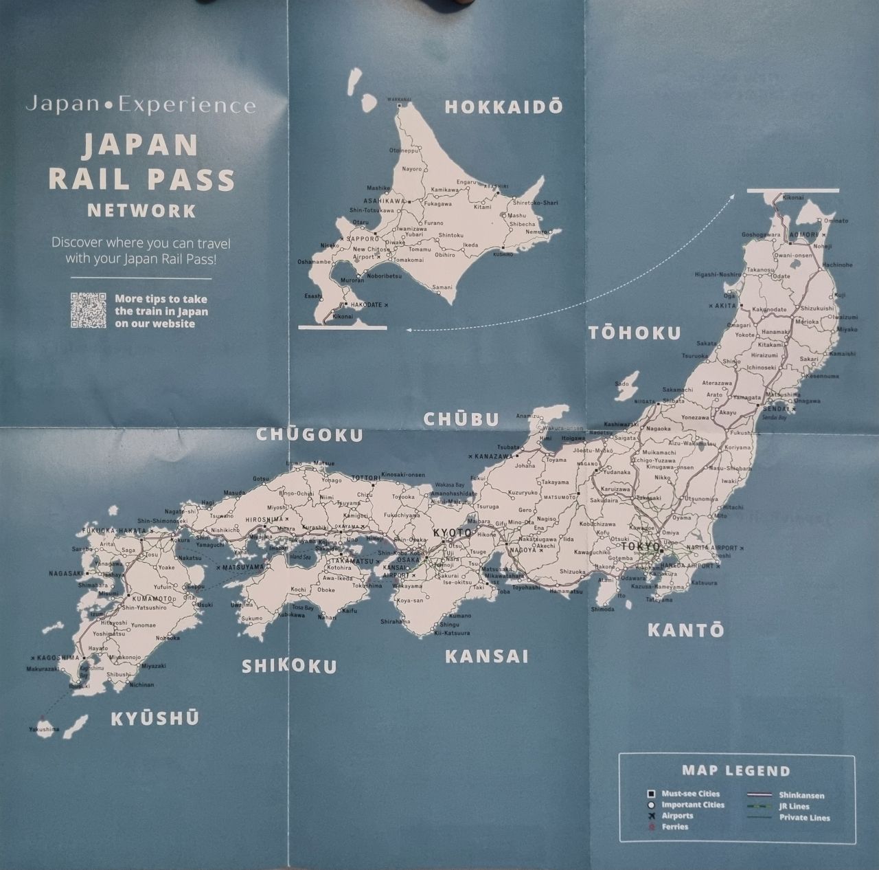 mapa japan rail pass
