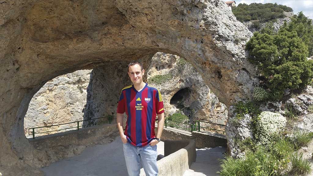 En la entrada al mirador del Ventano del Diablo