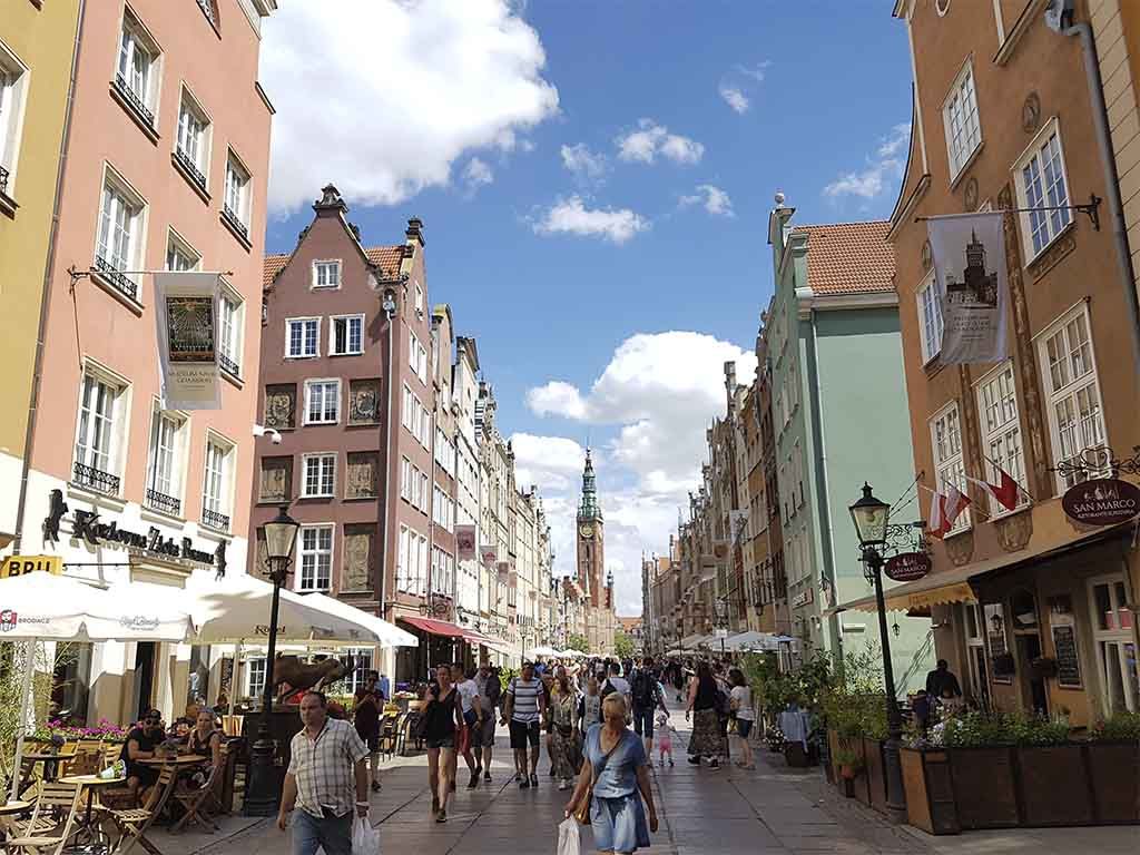 Centro de Gdansk, una zona donde pagar con tarjeta en Polonia