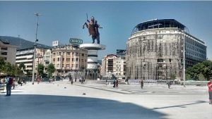 Estatua del Guerrero a Caballo, en la Plaza de Macedonia