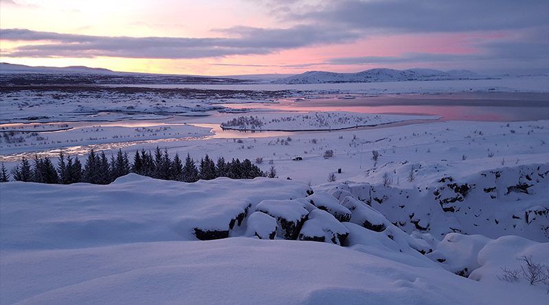 Paisajes nevados del Círculo Dorado de Islandia