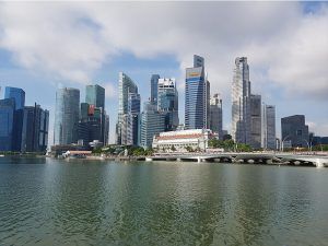 Zona de rascacielos en Singapur