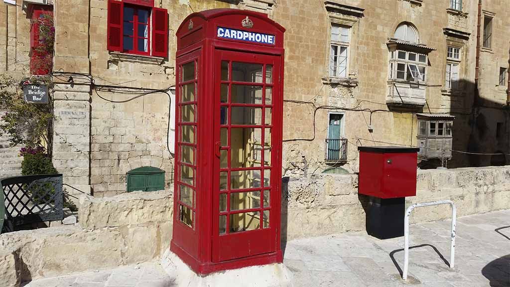 Cabina roja, en La Valeta