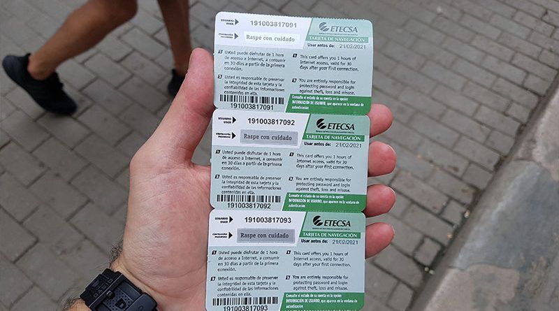 Tarjetas Wi-Fi en Cuba