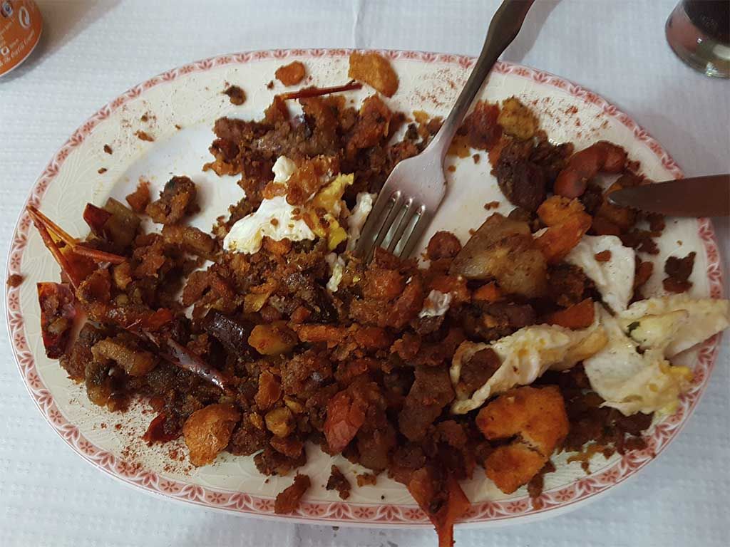 Placo de migas con pimentón de La Vera