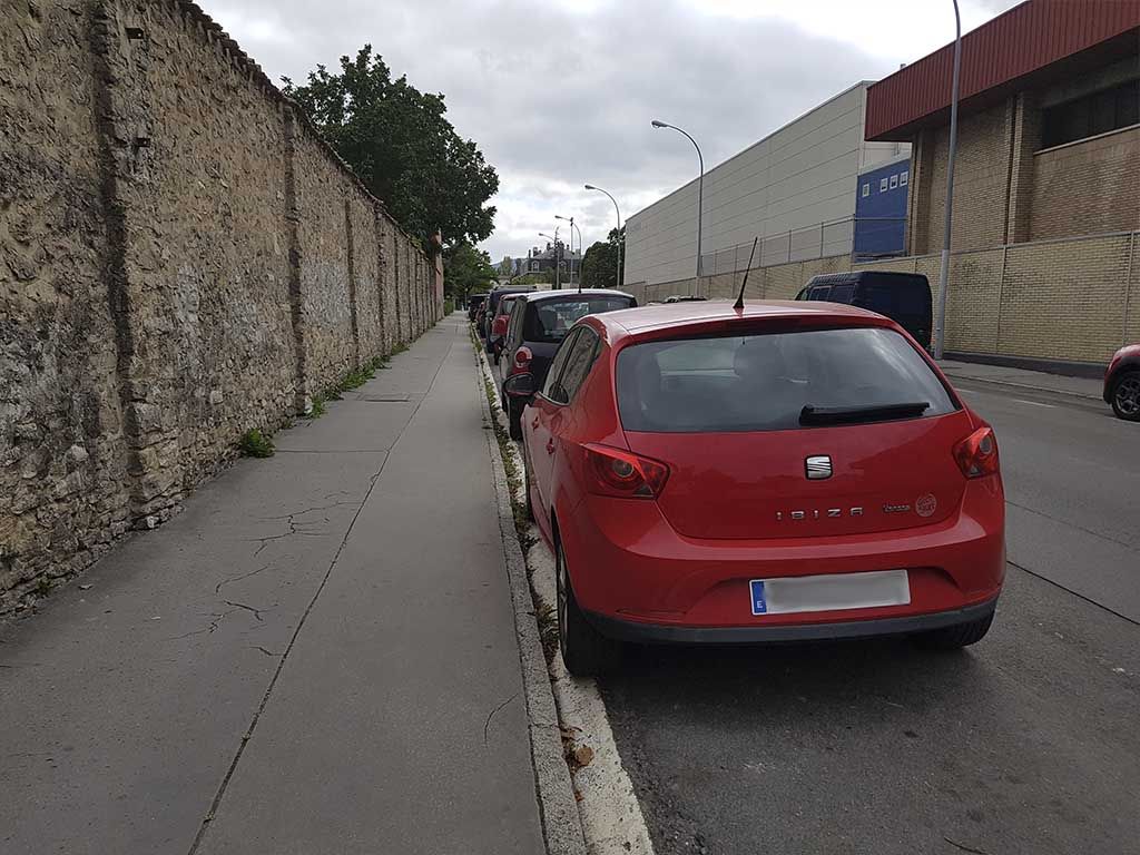 Calle para aparcar gratis en Vitoria