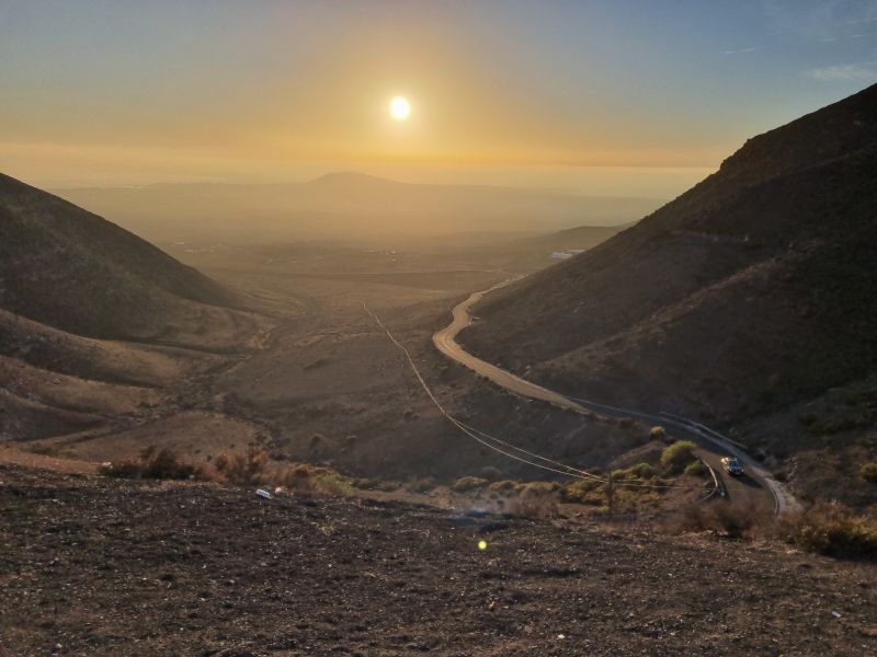puesta sol femes lanzarote