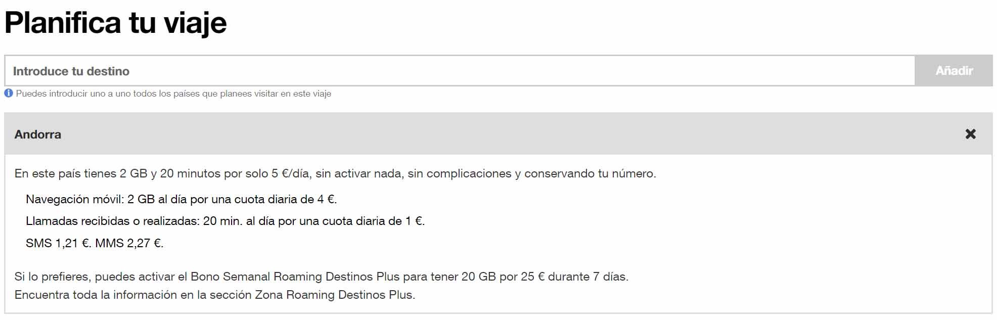 Roaming en Andorra con Orange