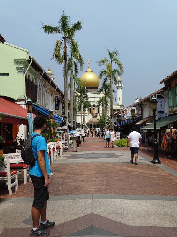 mezquita del sultán desde la calle bussorah en singapur