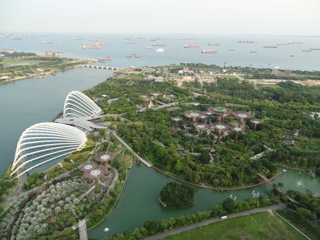 gardens by the bay desde el mirador skypark de singapur
