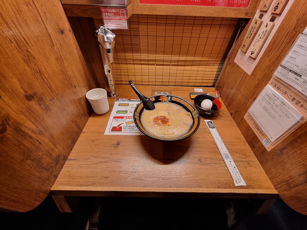 puesto individual ramen ichiran kioto
