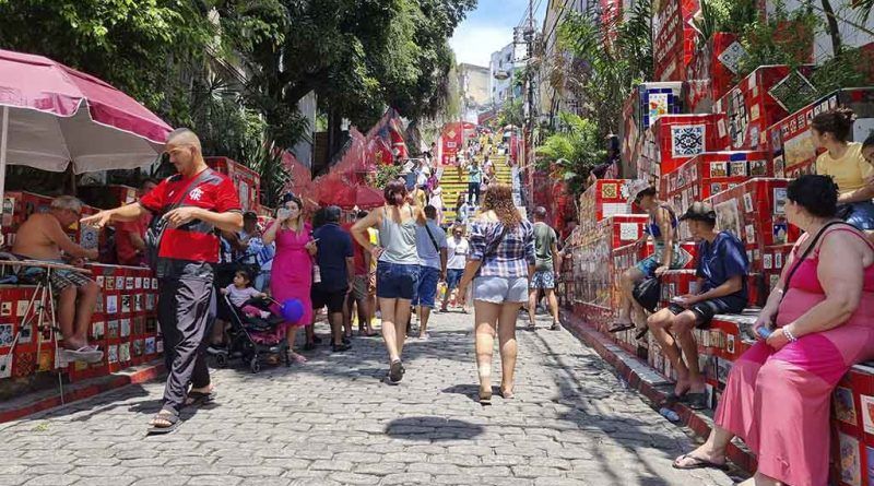 Zona turística de Rio de Janeiro, con presencia de seguridad