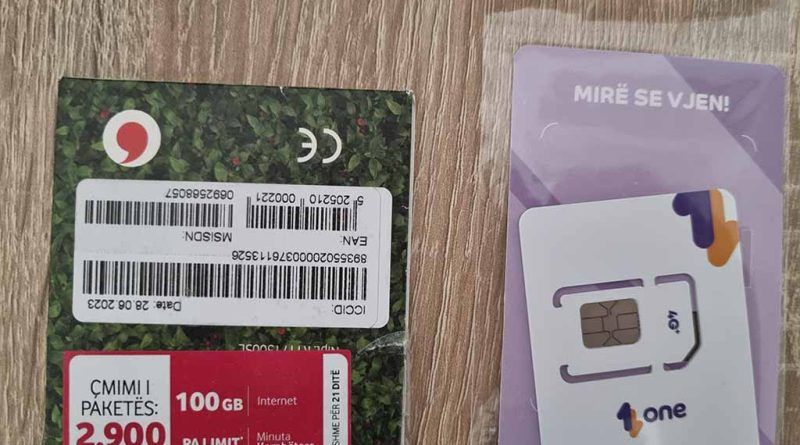 Tarjetas SIM de Vodafone y ONE