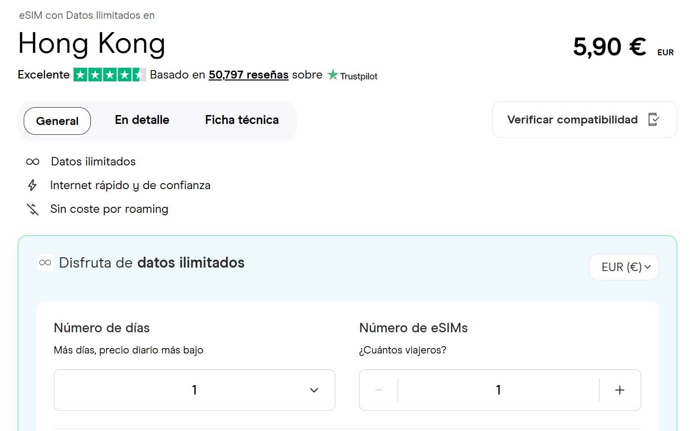 eSIM de HolaFly para Hong Kong