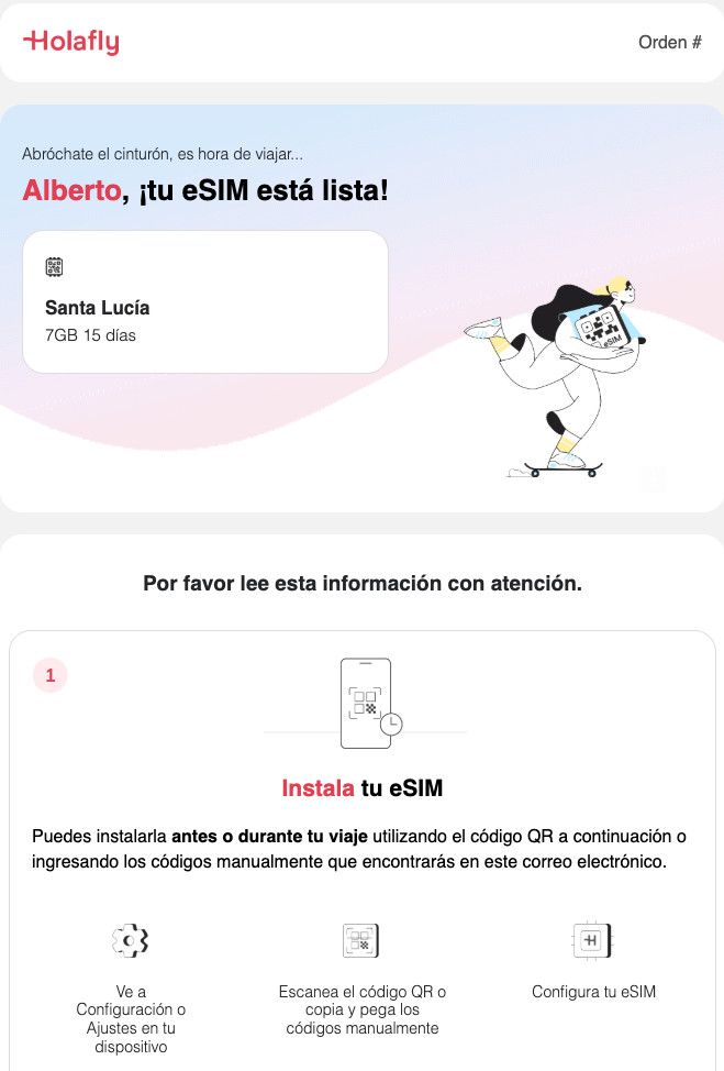 esim santa lucia holafly