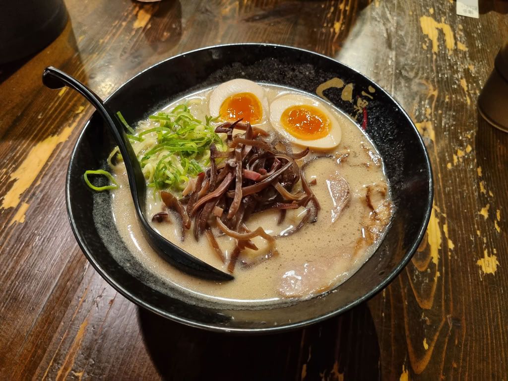 ramen en Ramen Stadium en Fukuoka