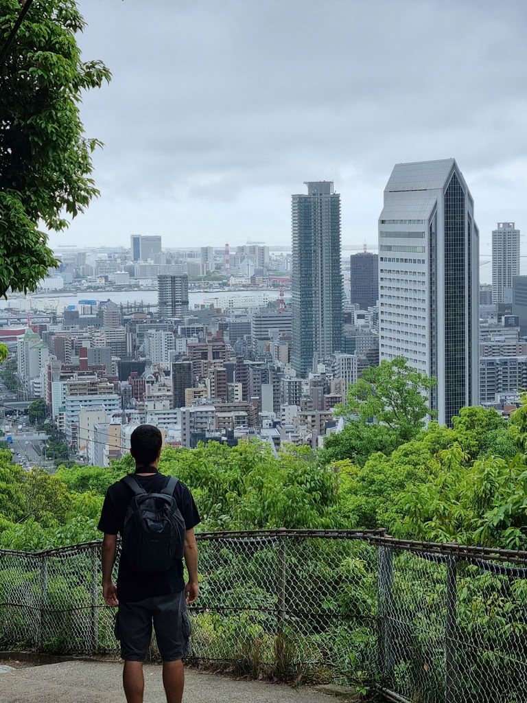 vistas de Kobe en la bajada hacia la ciudad